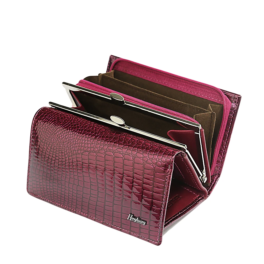 

Hadiyah Factory Amazon eBay HOT SALE Women Wallet high quality Luxury Ladies Leather Crocodile Zipper Buckle Small