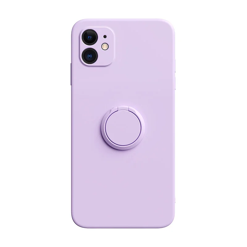 

Amazon hot selling ring holder silicon liquid case for iPhone 12 protector cover case