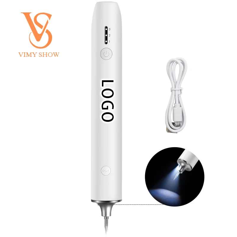 

3 Level LED Laser Plasma Pen Mole Removal pen Freckle Dark Spot Remover Beauty Skin Pen, White