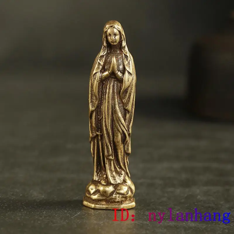 

Brass Maria Pendant Jewelry Fengshui Handmade Sculptures Statuette Gifts Figurines Carved Key buckle