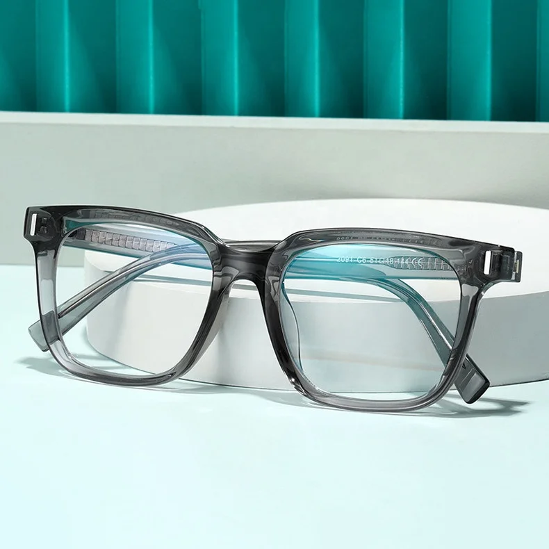 

Wholesale high quality tr90 frame optical eyeglasses adult square rivet frame blue light blocking glasses for all face, Choice