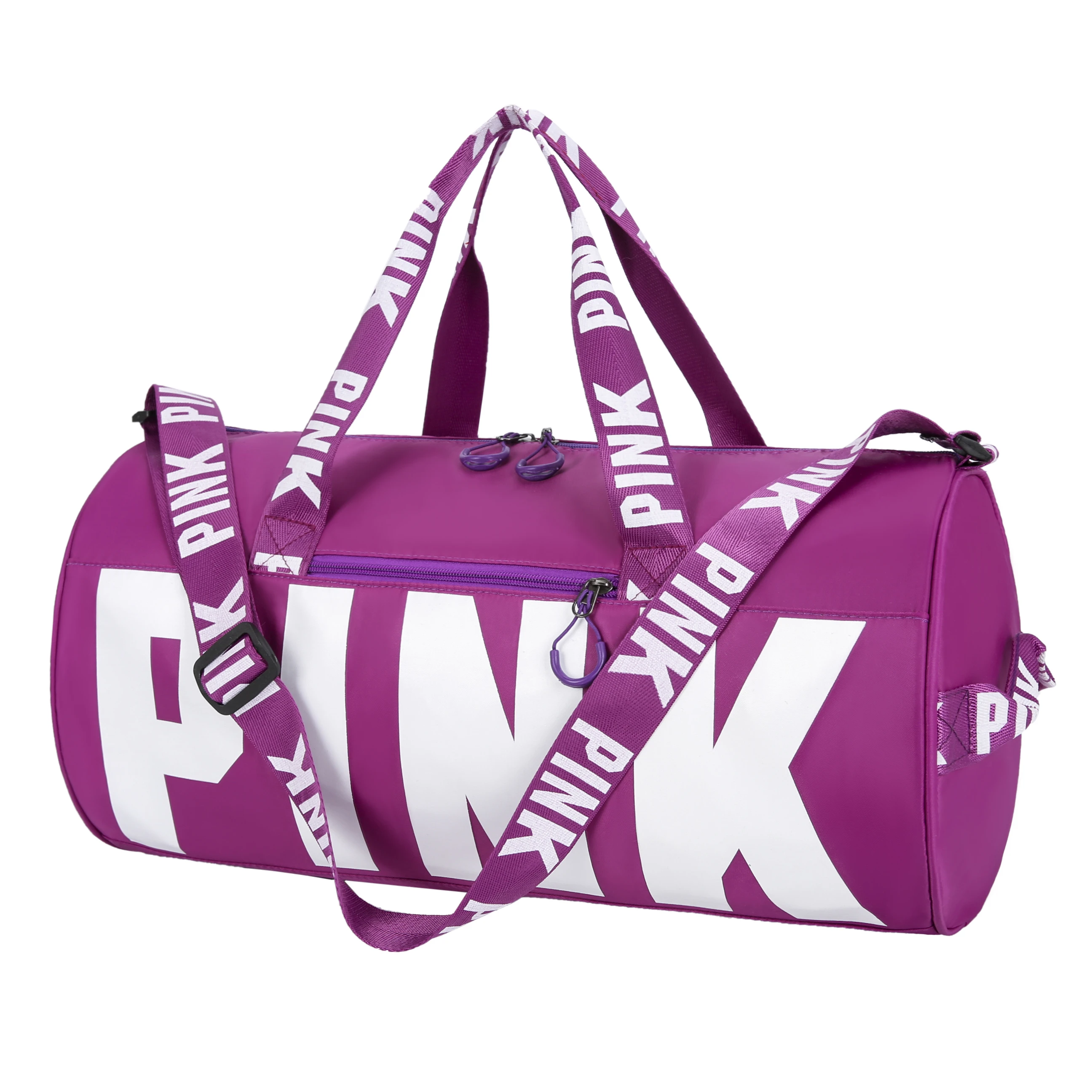 

luggage PINK Fit Sports Duffle Gym Travel Bag custom women men