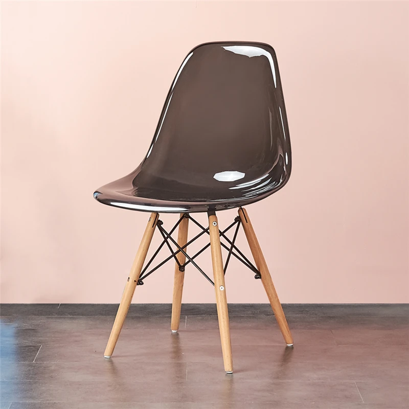 
home living dining room restaurant sillas PC plastic chair with chrome steel legs metal frame pc seat 