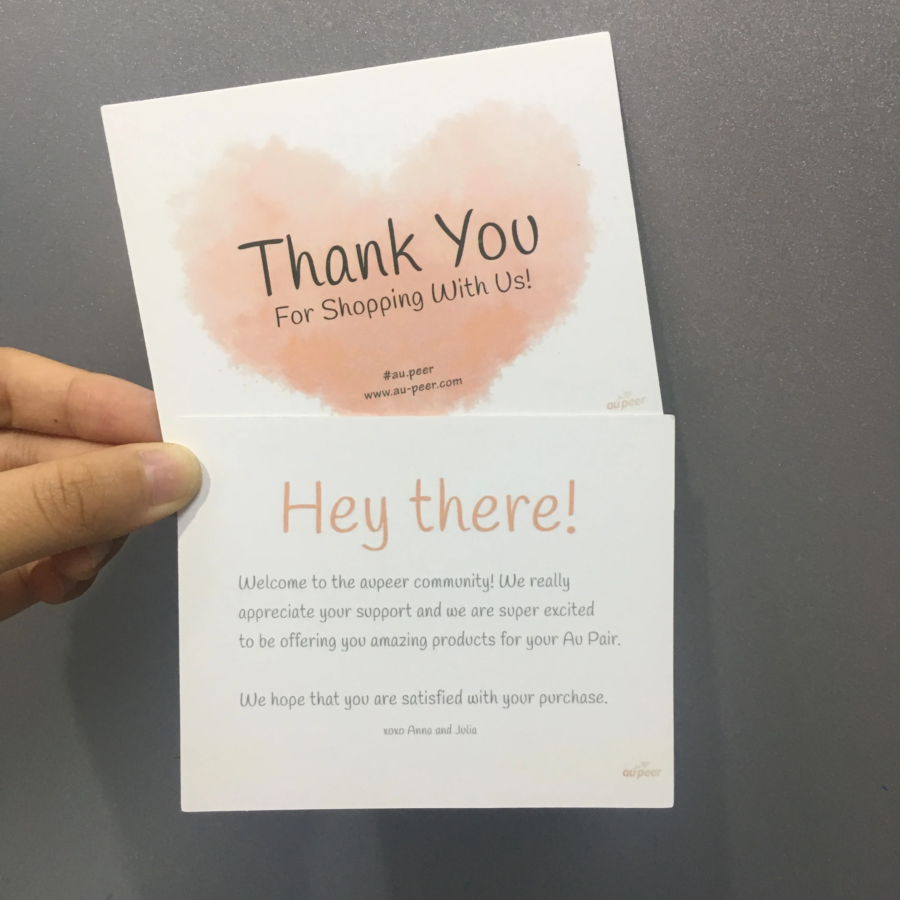 

Custom Post Thanks You Invitation Printed Card, Customized color