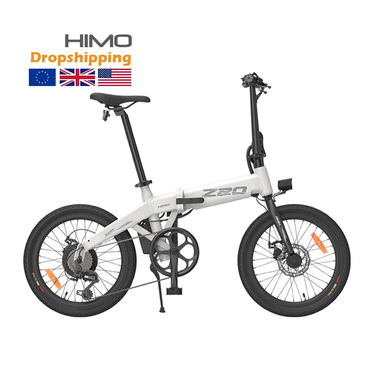 

Himo Z20 Eu Mini Folding Adult Woman 250W Full Suspension Fatbike Kids bicicletta-elettrica Ladies E Electric Bike Ebike Bicycle, White/grey/ gold