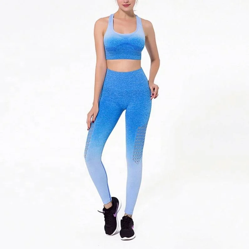 

VOOGUE Women Seamless Gym Fitness Suit Bra Leggings High Waist Yoga Sets, Picture