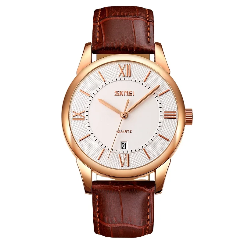 

Top Brand Skmei 9261 Luxury Watch Fashion Leather Quartz Men Watches Casual Date Business Male Wristwatches Clock Montre Homme