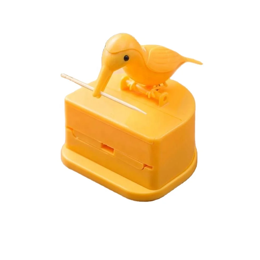 

Cute Hummingbird Toothpick Dispenser Gag Gift Cleaning Teeth High Quality Material Automatic Bird Toothpick Box