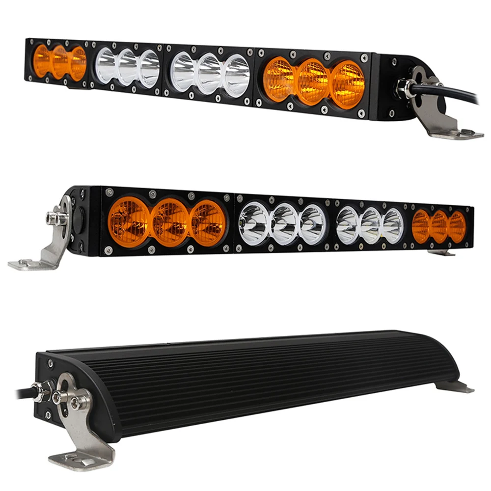 

Wholesale ultra new design Car accessories 7 "13" 20 "26" 32 "38" 43 "50" Amber LED light bar 12V led spotlights 4x4 SUV Truck