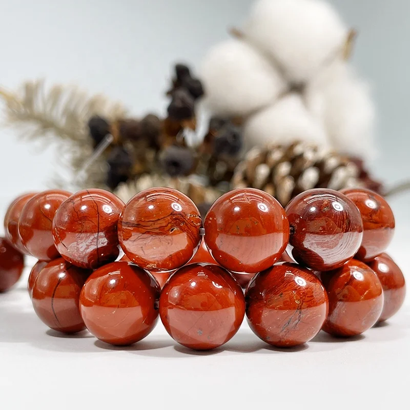 

Wholesale Natural Smooth Red Jasper Gemstone Loose Beads 4mm 6mm 8mm 10mm 12mm ruby stone beads