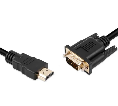 Wholesale factory price 6ft HDMI to VGA Adapter Cable Gold-Plated 1080P HDMI Male to VGA Male audio cable support 1080p