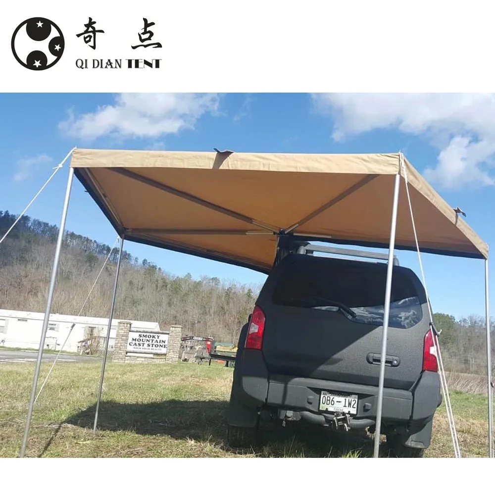 

SUV Car Side Foxwing Awning Tent Roof Top Tent, Khaki/green/gray