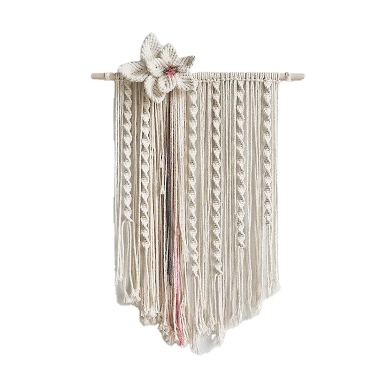 

macrame wall hanging tapestry bohemian wall decor hand-woven long tassel for livingroom, Customized color