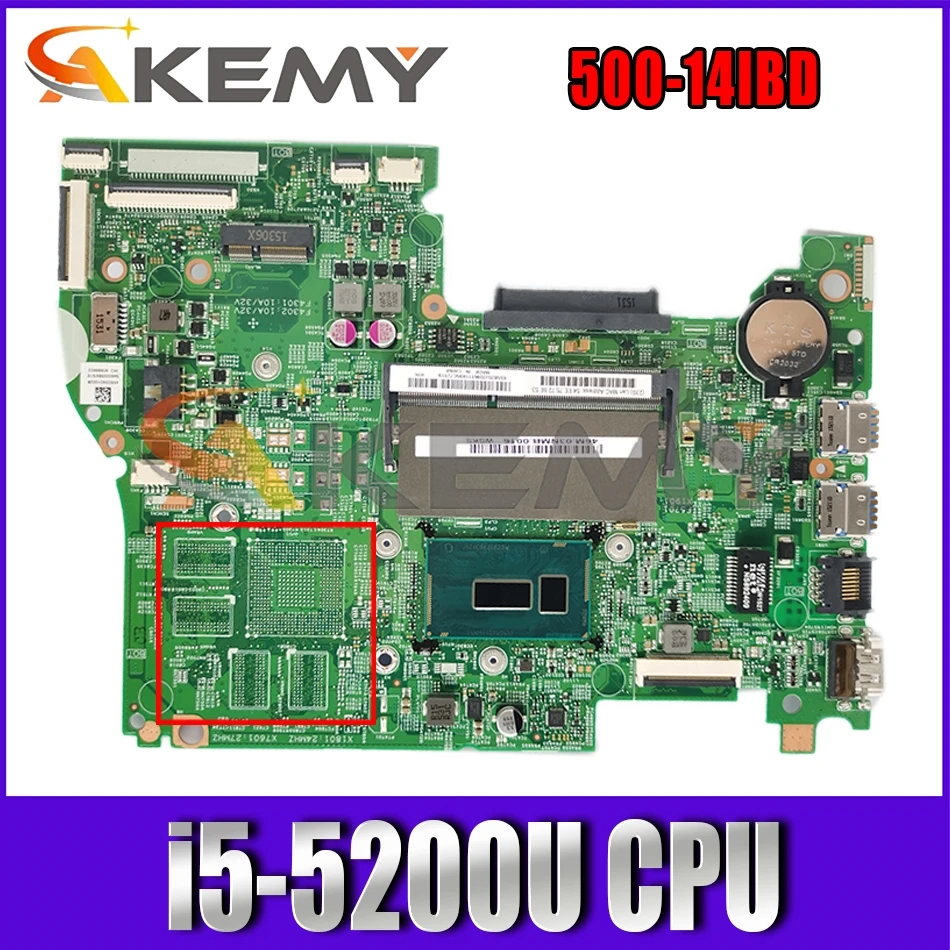 

for YOGA 500-14IBD Flex 3-1470 notebook motherboard 14217-1M 448.03N03.001M with i5-5200U CPU tested 100% Mainboard