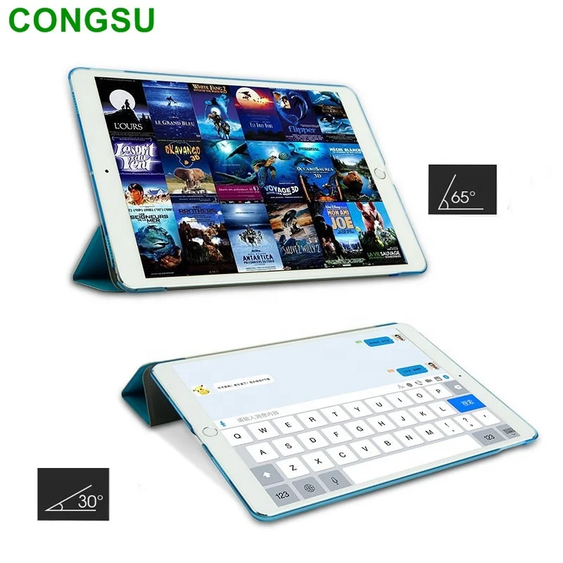 

Trifold Stand Magnetic Smart PU PC Tablet Case Shell For Apple iPad Pro Mini