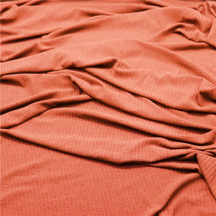 
Fashion hot sale product 95 polyester 5 spandex stretch fabric rib knitted clothing textile fabric 
