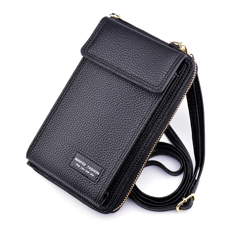 

2022 hot selling fashion cell phone wallet bag telfar bag zipper pu leather shoulder bag