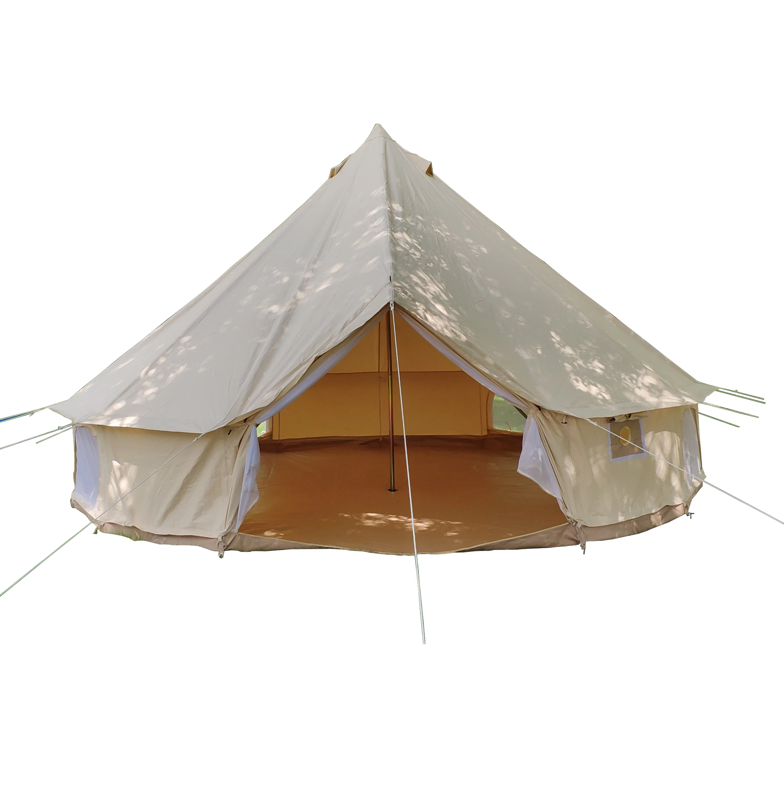 Best selling outdoor waterproof canvas 4-season family large camping bell glamping luxury tent
