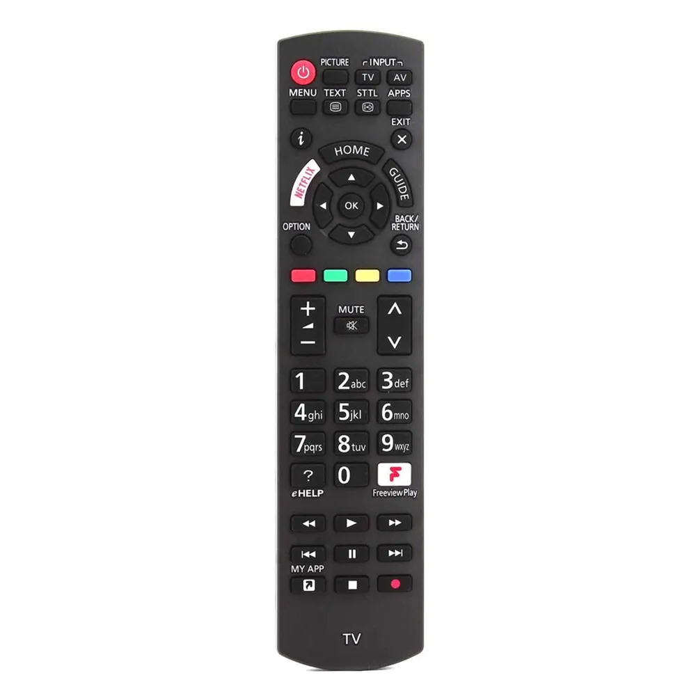 

N2QAYB001212 Universal Remote Control for Panasonic Smart LCD LED 3D HD Smart TV'S with Netflix F play Freeview My App Buttons, Black color/ oem