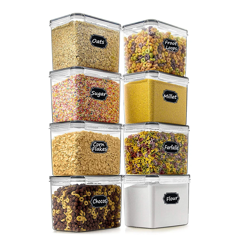 

Airtight Food Storage Container - Wildone Cereal & Dry Food Storage Containers Set of 8 [3.6L/3.3QT] for Sugar. Flour. Snack., 1000 please contact customer service after placing an order.