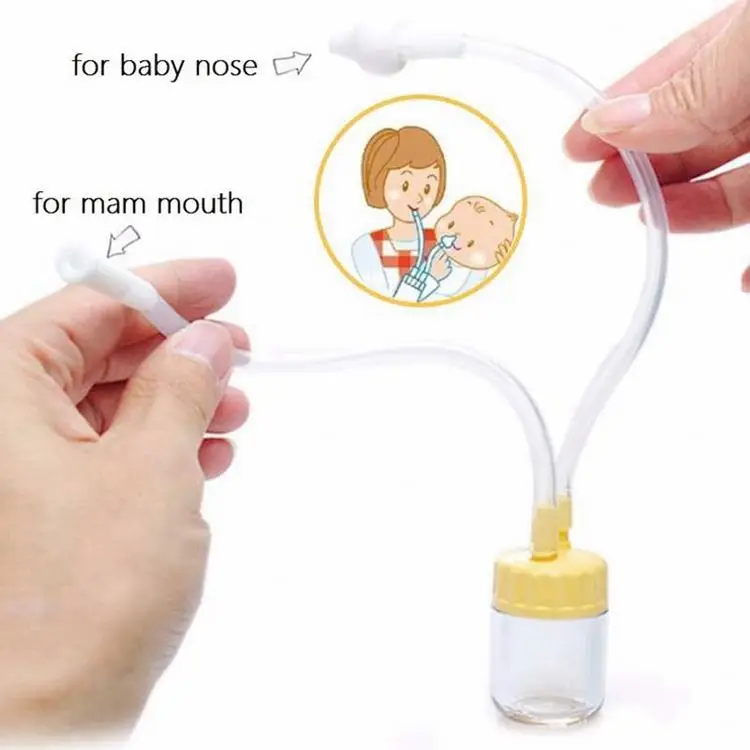 

Factory Sale Baby Safe Nose Cleaner Vacuum Suction Nasal Mucus Runny Aspirator Inhale Baby Health Care Convenient, Pink,yellow