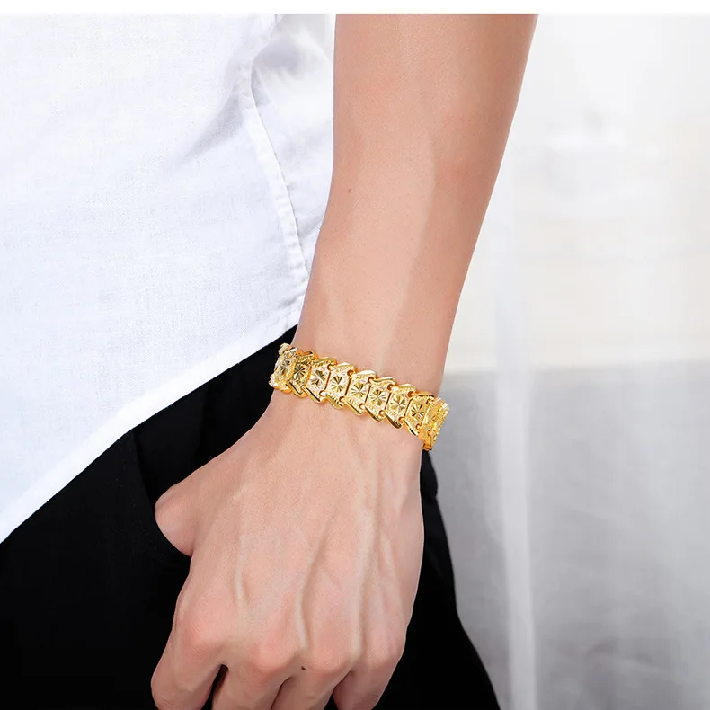 Dubai Luxury Designs Gold Bangle Bracelet Jewelry 24k Gold Plated