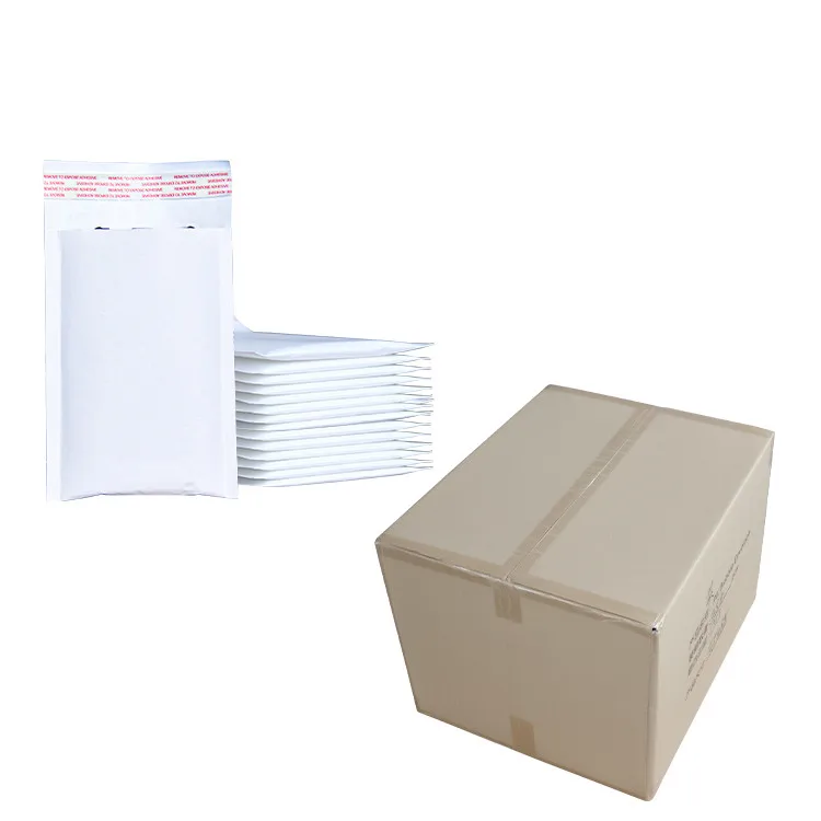 White Kraft Bubble Envelopes With Customer's Logo Printing Buy White
