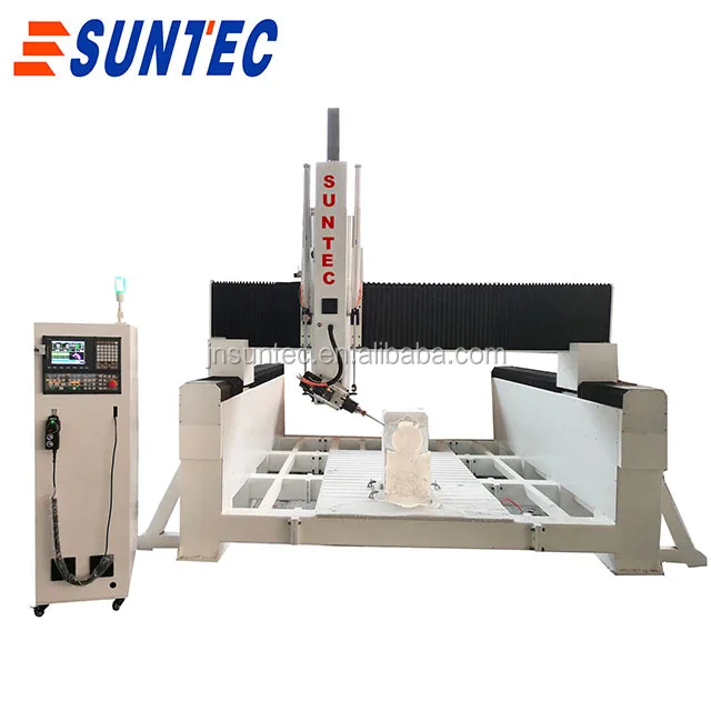 Suntec 1325 4 Axis Cnc Router For Eva Foam Wood Plastic Aluminum Styrofoam 3d Mould Making Cnc