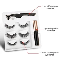

Charming Magnetic Liquid Eyeliner With Magnetic False Eyelashes & Tweezers Set Long Lasting Eye Liner 3 Pairs Eyelash Makeup
