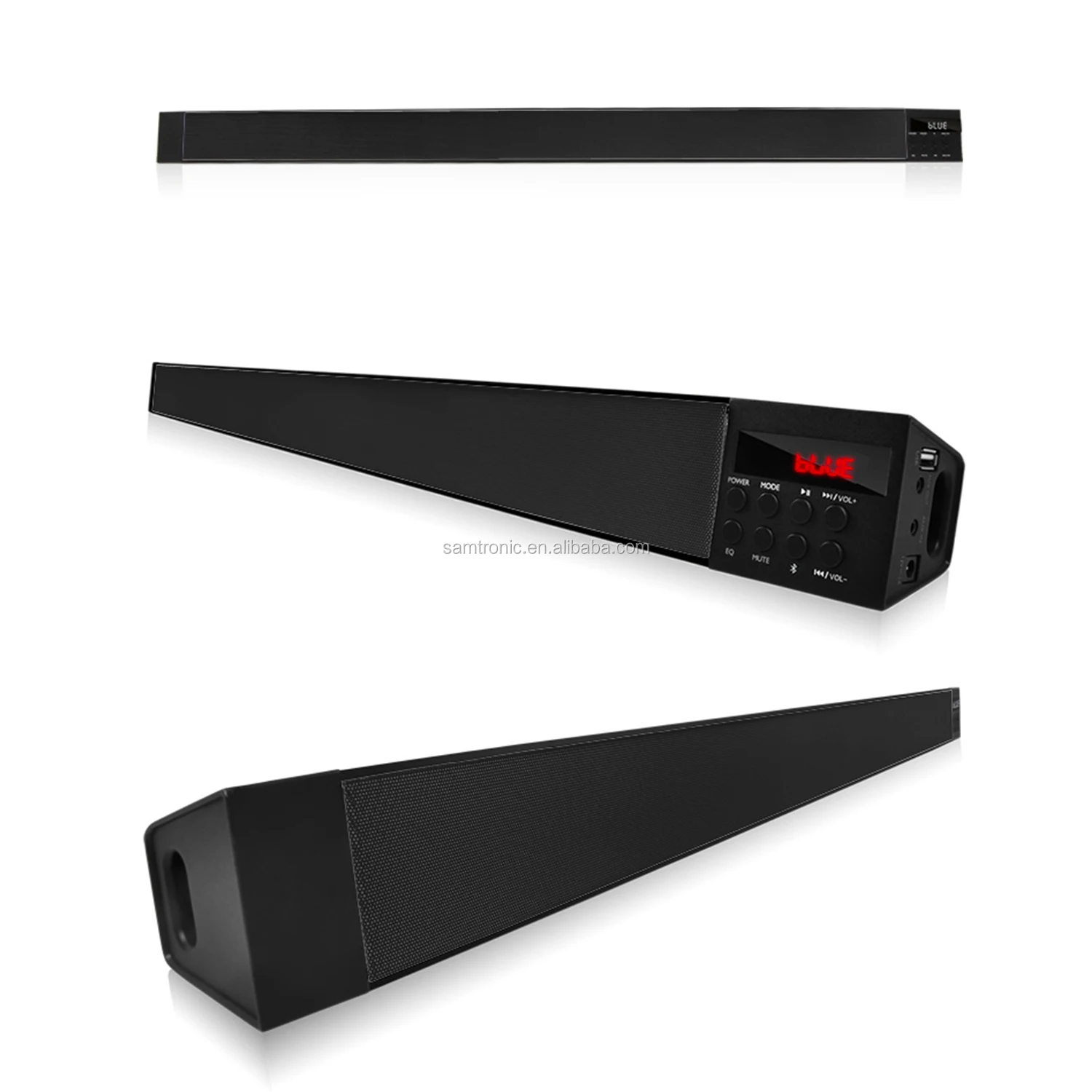 

Samtronic 2.0ch cheap bt soundbar wireless sound bar speaker for 32 inch flat screen tv with remote control, Black