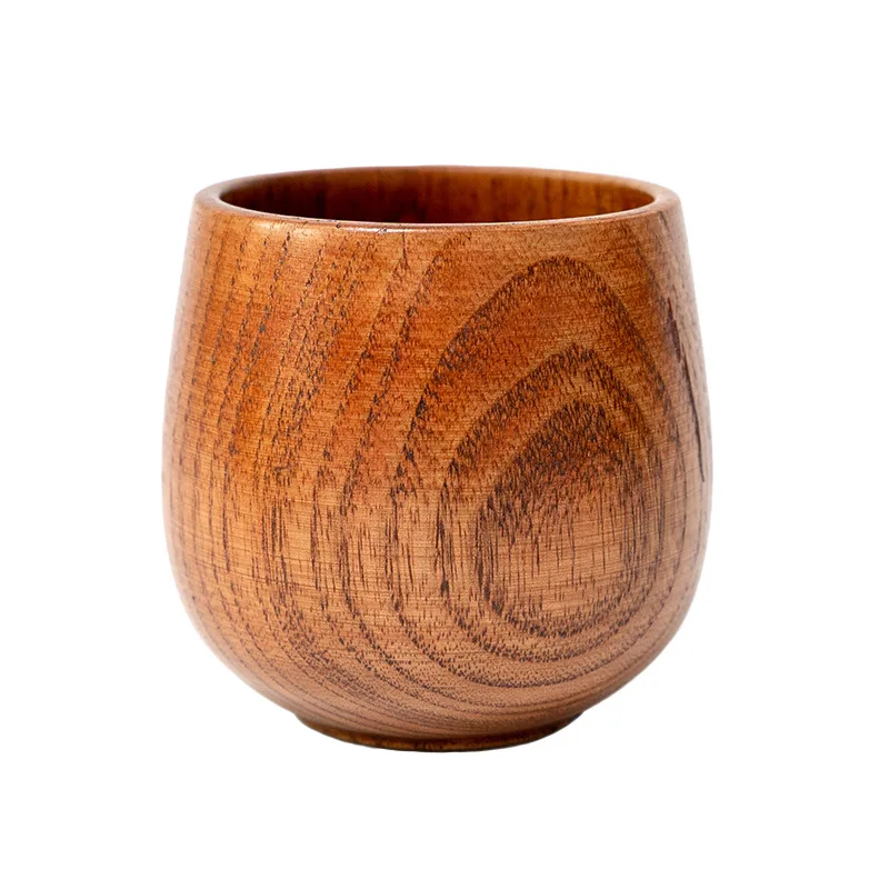 

JTX044 Wooden Big Belly Cups Barrel Shape Coffee Milk Water Mug Kitchen Bar Drinkware Handmade Natural Spruce Wooden Tea Cup