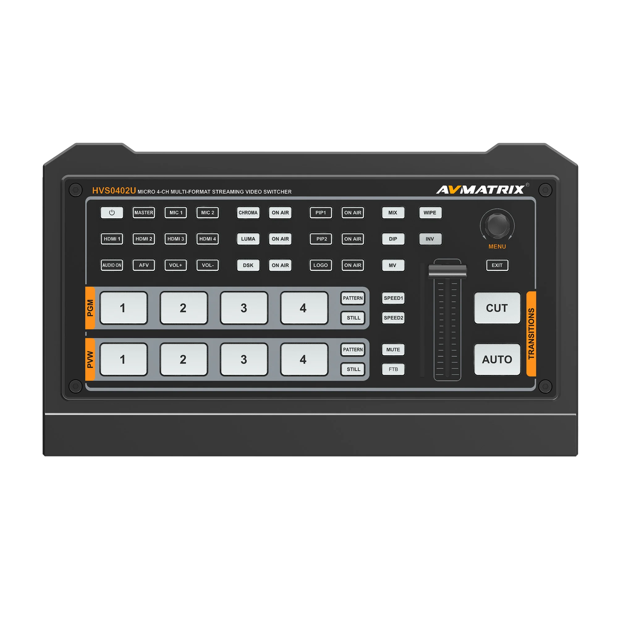 

AVMATRIX HVS0402U 4 Channels HDMI Streaming Video Switcher with Built-in Video Capture