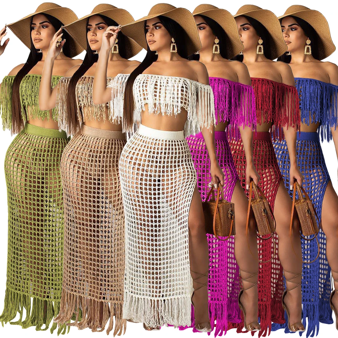 

Fashion women long sheer mesh crochet cover up wrap beach dress, Shown