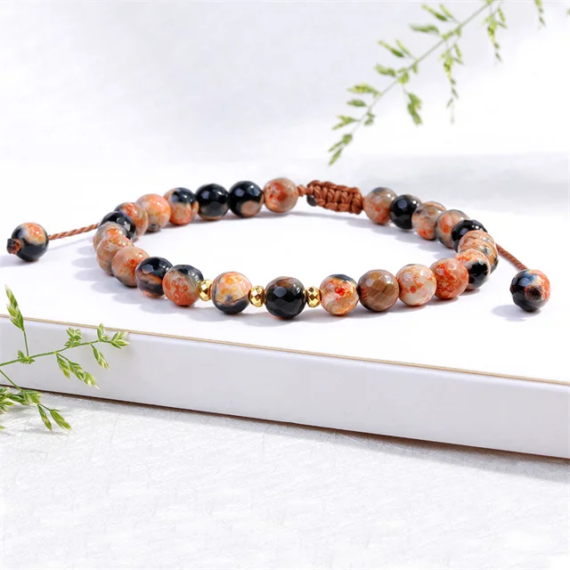 

Luxury Designer Handmade Natural Stone Crystal Bead Rope Braided Bracelets for Women
