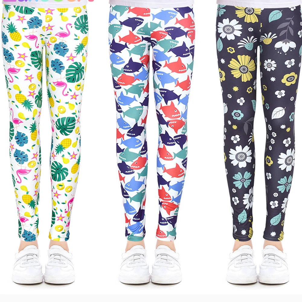 

Customize Full Length Knitted Cartoon Trousers Long Pants Little Girls Clothes Child Leggings, Picture