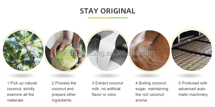 Factory Direct Sales, Coconut Candy, HALAL Sweet Coconut Sugar