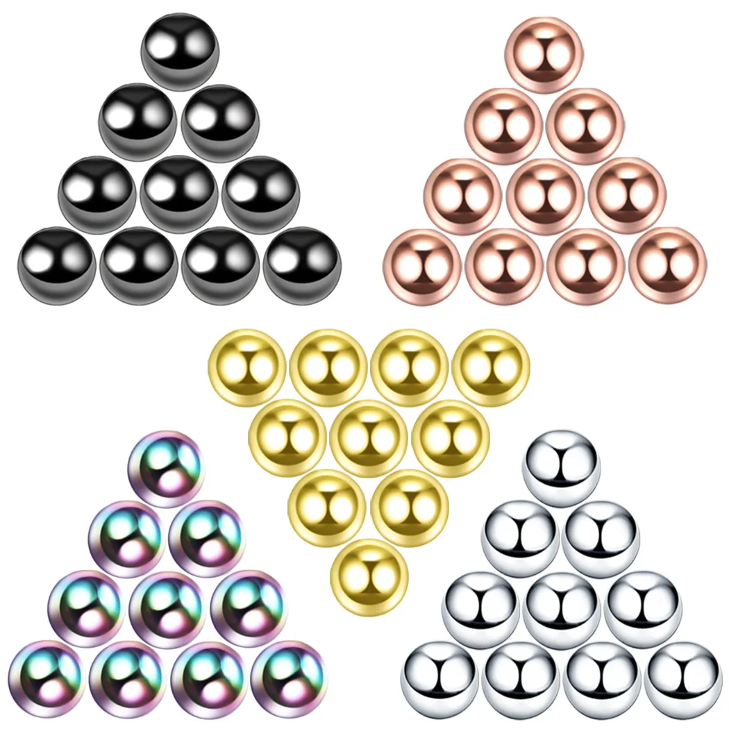 

NUORO 316L 3/4/5/6mm Titanium Circular Cone Barbells Micro Captive Bead Rings Ball Piercing Body Jewelry Piercing Ball