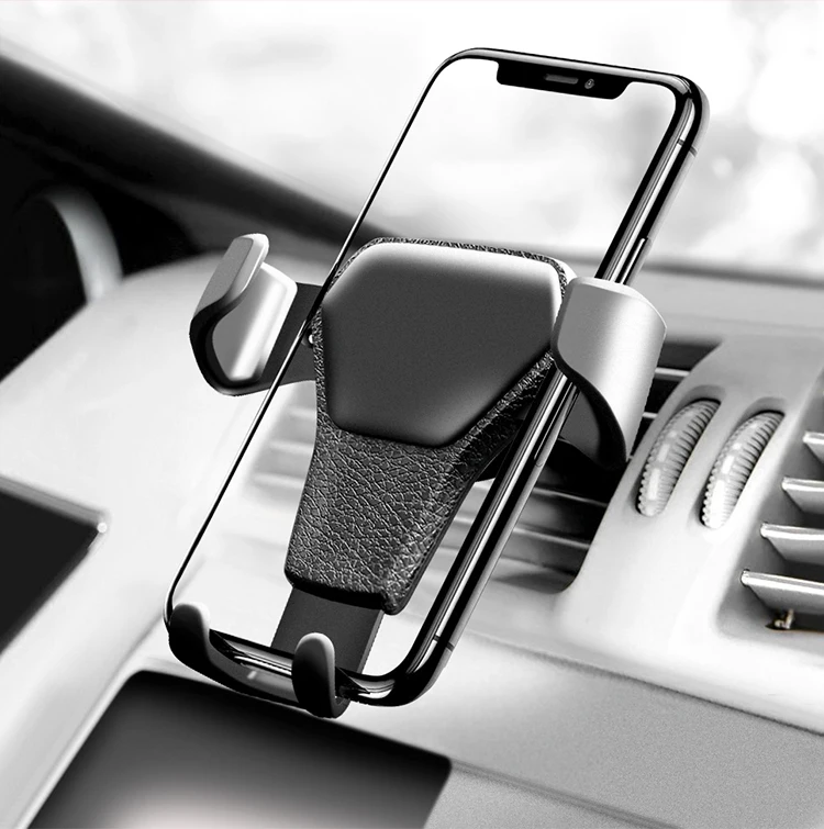 

Free sample OK gravity car mobile phone stand black car exhaust pipe mobile phone stand Mobile phone holders