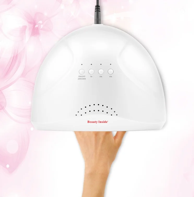 

Dropshipping High Quality Gel Polish Dryer Rechargeable 48w Uv Led Nail Lamp for Manicure Pedicure 3D prints UV Resin, White