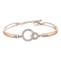 

Sorority Big Sister Little Bracelets Sisters Gift Cz Interlocking Circles Jewelry