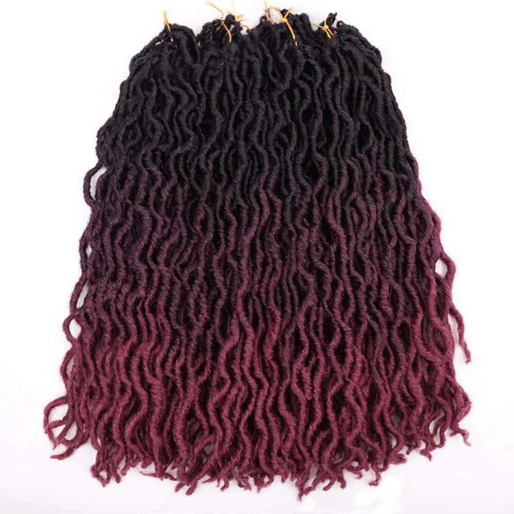 

18 Strands Faux Locs Crochet Hair Black Brown Dreadlocks Hair Extensions Soft Gypsy Locs Crochet Braids