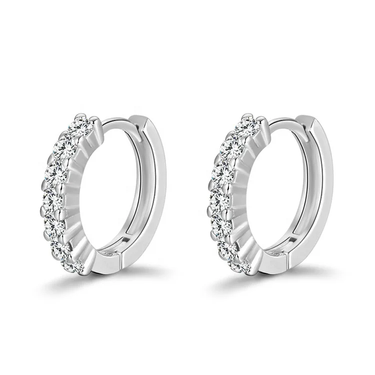Fashion Jewellery 925 Sterling Silver Cubic Zirconia Hoop Earrings For Women 2020