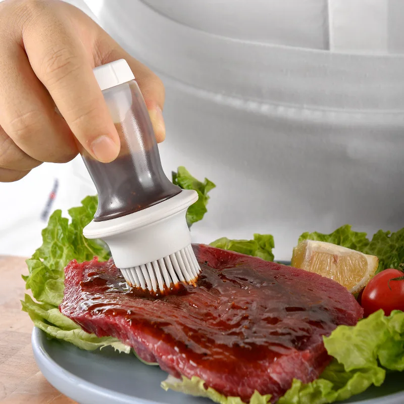 

Hot sale High Temperature Barbecue Silicone Brush Kitchen grill Oil Bottle Brush for cooking, As the picture