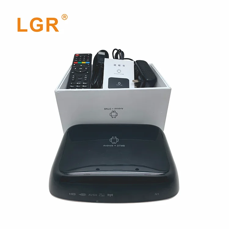 

LGR Best Quality Quad Core Arabic 4K Android TV Box Life/time Free Arabic Iptv Box Combo DVB S2