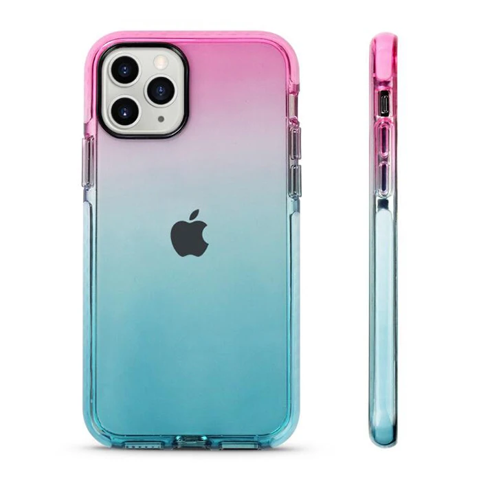 

for iPhone X XS Rainbow Case TPU TPE Anti Shock Gradient Back Cover for iPhone 12 Rainbow Colour Case