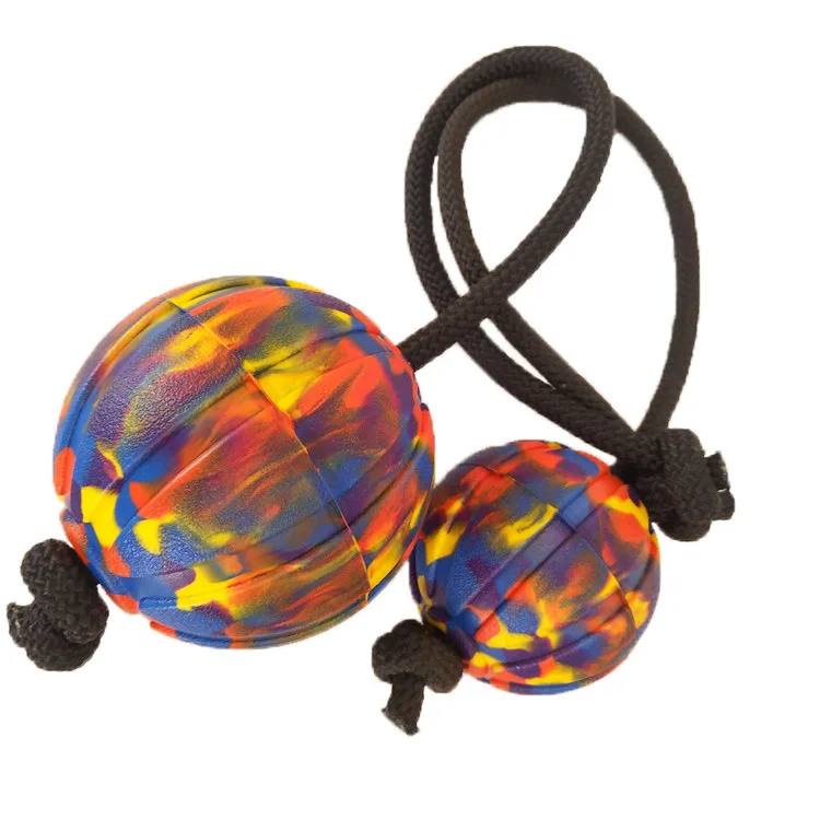 

NEW Camo EVA foam Pet Chew Dog ball on Rope for training playing