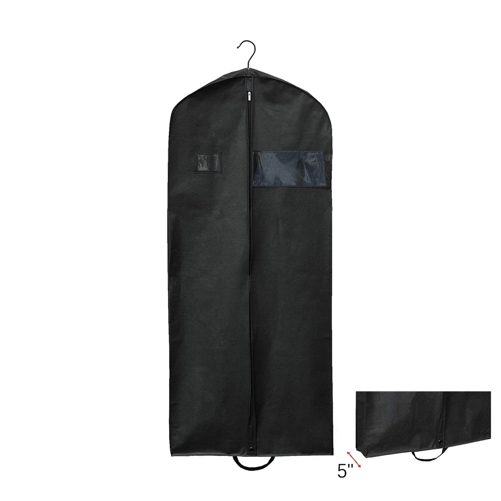 

professional suit cover wedding portable hanging non woven garment bag, Black,transparent,deep blue,gray and more