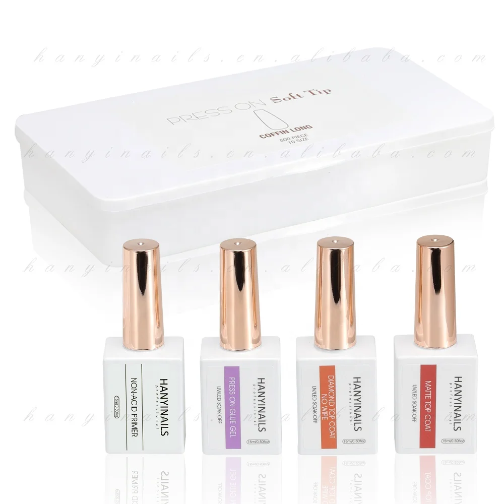 

Apres gel x tips extension system press on nails private label nail tips, Clear, nude ,metallic and customized