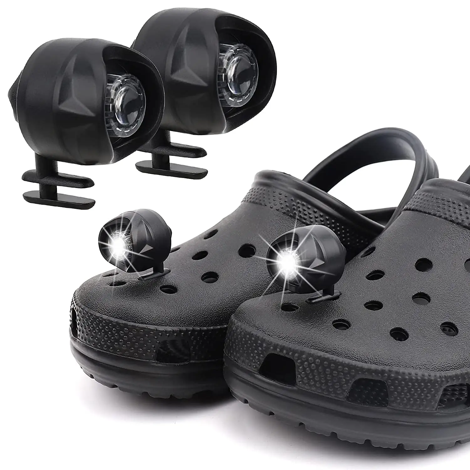 

waterproof Children's Led Flash shoe lights Headlights for Croc shoe charms headlights