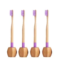 

Wholesale custom logo pollution free adult kid eco friendly natural wood eco bamboo toothbrush holder